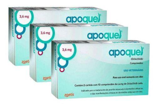 Imagem de 3 Apoquel Dermatológico Anti Coceira 3,6 Mg Envio Imediato