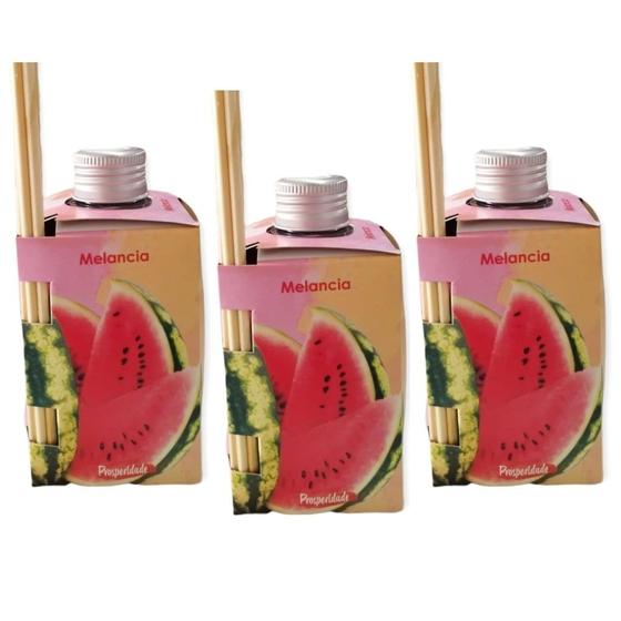 Imagem de 3 Aromatizador Ambiente de Melancia Difusor Aromas Vareta 280ml Perfume Casa Cheirinho - Envio Já