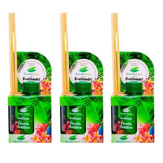 Imagem de 3 Aromatizador Perfume Ambiente Difusor Floresta Brasileira