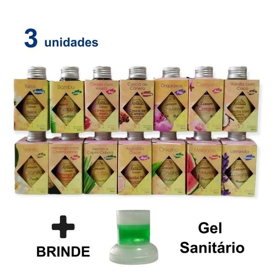 Imagem de 3 Aromatizante Perfumado Odorizador Ambiente Palito Difusor Casa Perfume 100ml Luz Aromas - Envio Já