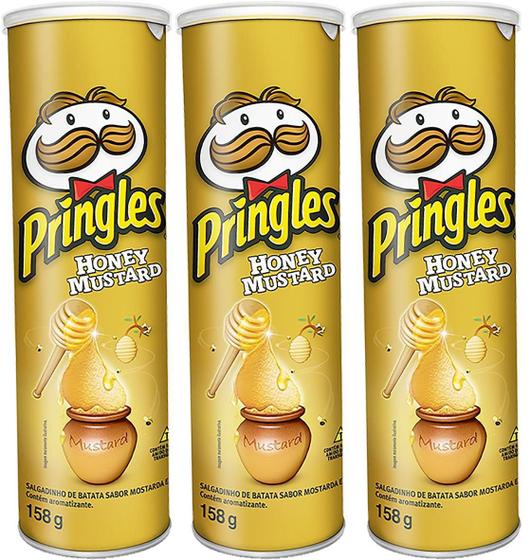 3 Batata Pringles Honey Mustard Sabor Mostarda E Mel 158G Legumes Magazine Luiza