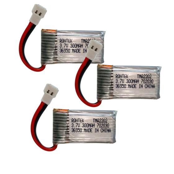 Imagem de 3 Bateria Original Lipo 300mah 3.7v 1s 25c Xh 2.0 Aero Drone