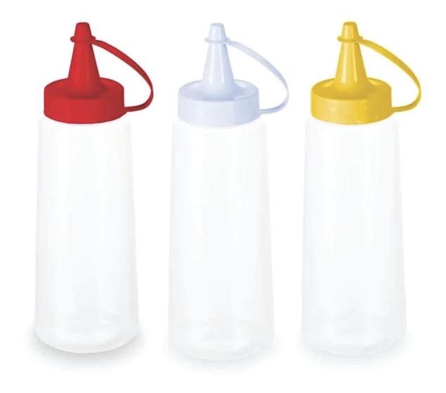 Imagem de 3 Bisnaga Plastica Catchup Maionese Mostarda Plasvale 400ml