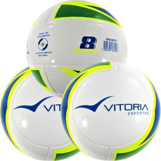 Imagem de 3 Bolas Vitoria Oficial Futebol Sete / Society Profissional - Vitoria Esportes