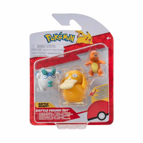 Imagem de 3 Bonecos Darumaka, Psyduck e Charmander - Pokémon