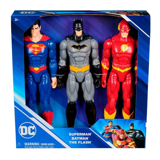 Imagem de 3 Bonecos Superman, Batman e Flash de 30cm - DC