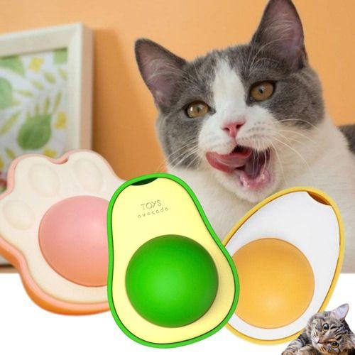 Imagem de 3 Brinquedos Para Gato Com Catnip Erva Gato Bola Lamber Bola Abacate Catnip Erva do Gato - Sortidos