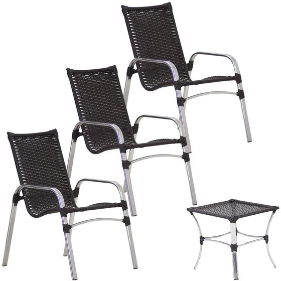 Imagem de 3 Cadeiras E Mesa De Centro Para Área Trama Original