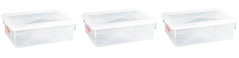 3 Caixas Plásticas C/ Tampa Organizadora Multi Uso 11 Litros Menor preço em 3 Caixas Plásticas C/ Tampa Organizadora Multi Uso 11 Litros
