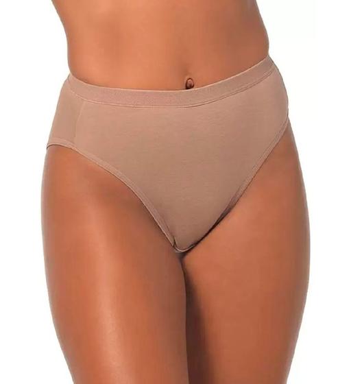 Imagem de 3 Calcinhas Cotton Plus Size Cintura Alta Lithos Demillus