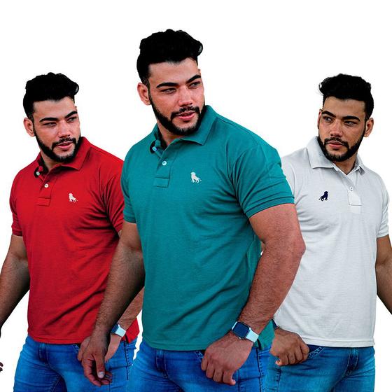 Imagem de 3 Camisa Polo Masculina Excelente Qualidade E Envio Imediato