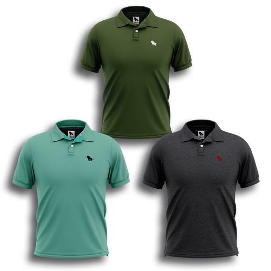 Imagem de 3 Camisas Gola Polo Masculina Original Oferta Imperdivel