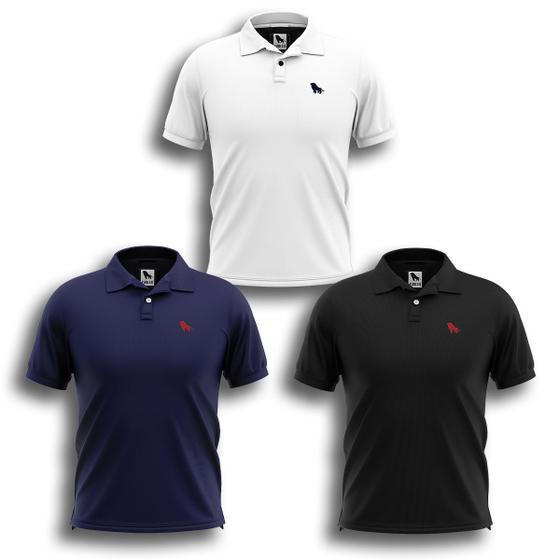 Imagem de 3 Camisas Gola Polo Masculina Original Oferta Imperdivel