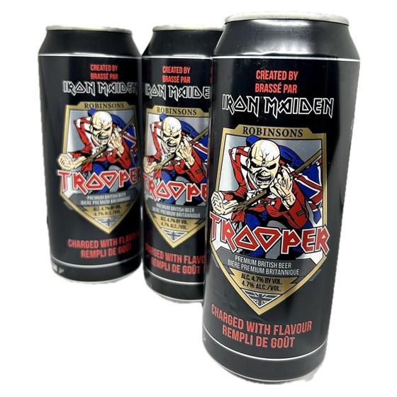 Imagem de 3 Cerveja Trooper Uk Iron Maiden Importada Premium 500Ml