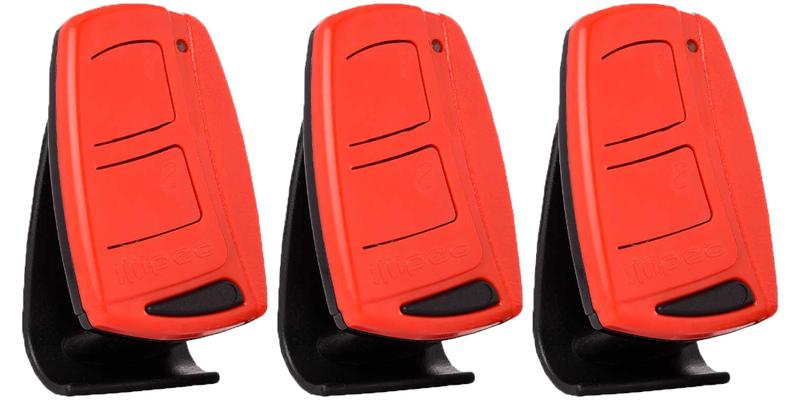 Imagem de 3 Controle Portão Eletrônico Alarme 433,92mhz Code Learn Tx TOP Garen Ppa Rcg com Clip de Fixação Vermelho