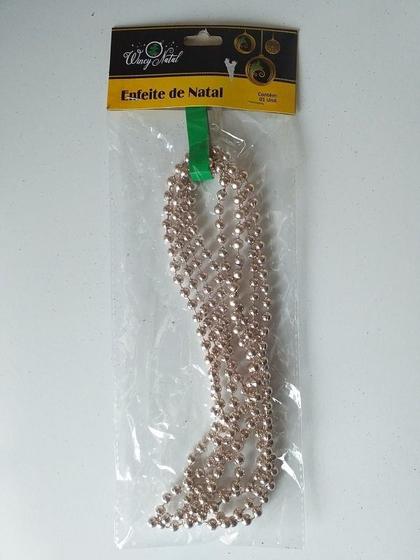 Imagem de 3 Cordões Bolinhas Enfeite Árvore Champagne 1,8M Wincy