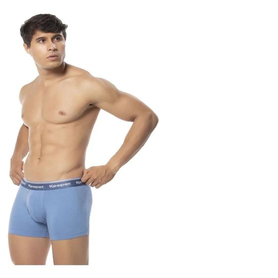 Imagem de 3 Cuecas Boxer Adulto Masculina Algodão com Elastano Original Keeper- 470