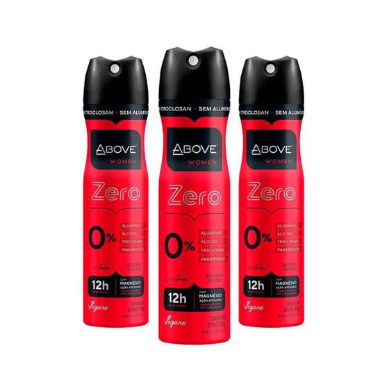 Imagem de 3 Desodorantes Feel Free 150ml Above Women Sem Alumínio
