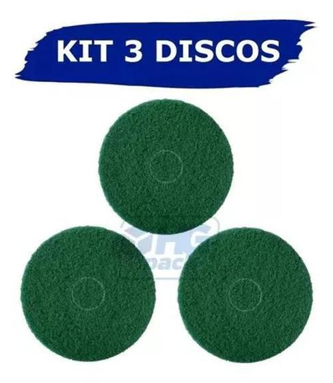 Imagem de 3 Disco Limpeza Verde 350Mm Enceradeira Scotch-Brite 3M