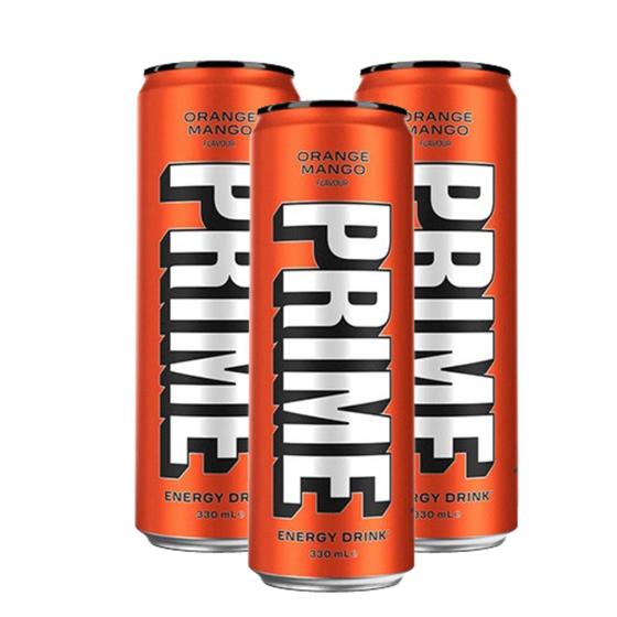 Imagem de 3 Energético Prime Energy Sabor ORANGE e MANGO Lata 330ml