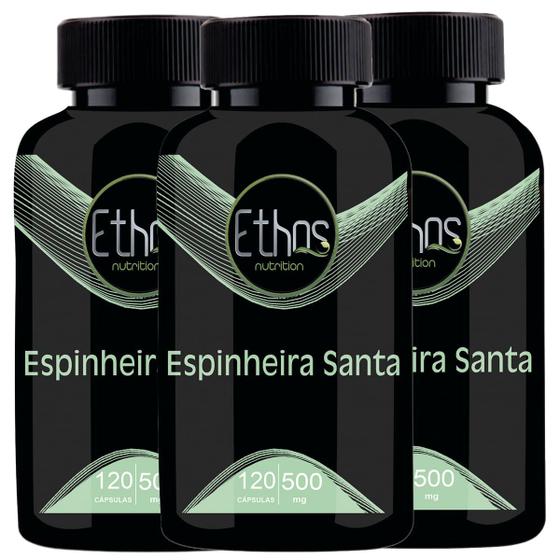 Imagem de 3 Espinheira Santa 360 Capsulas - 500mg Ethos Nutrition