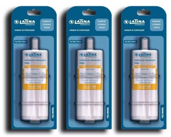 Imagem de 3 Filtro Refil Latina Original P655 - Pn535 Vitamax Purifive