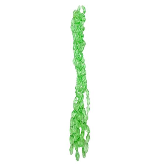 Imagem de 3 Fios de Pedras Retângulo 16x6mm 60un Verde Cristal 30cm