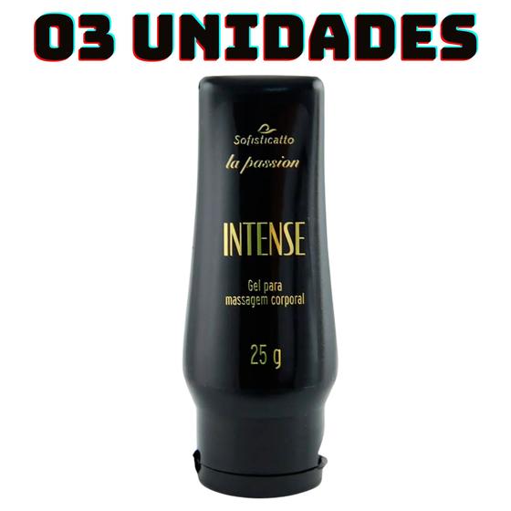 Imagem de 3 Intense Gel Para Massagem Corporal  para Conforto Íntimo 25g