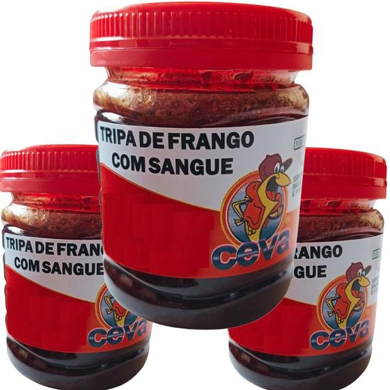 Imagem de 3 Isca para Pesca Tripa de Frango Desidratada com Sangue