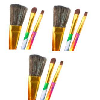 Imagem de 3 Kit de pincéis arco-íris ideais para maquiagem com 5 unidades cada novidade