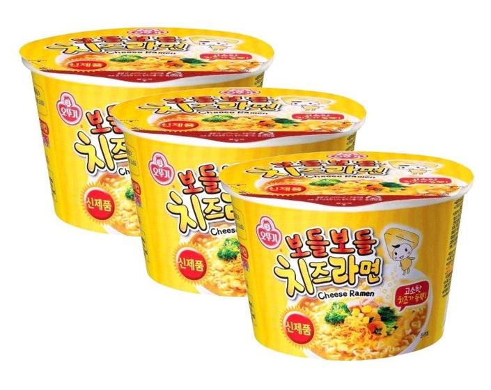 Imagem de 3 Lamen Coreano Picante Queijo Cheese Ramen Soup Ottogi 90g