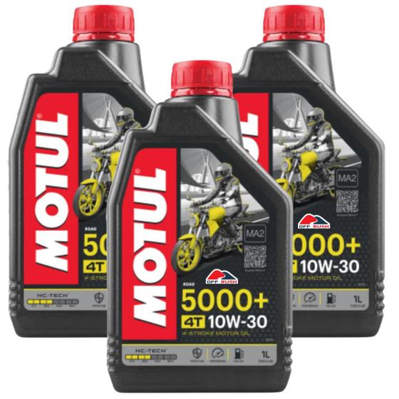 Imagem de 3 Litros Óleo De Motor Motul 5000 10w30 4t Semi Sintetico Honda Cb 500f 500x 500r Cb Cbr 650f