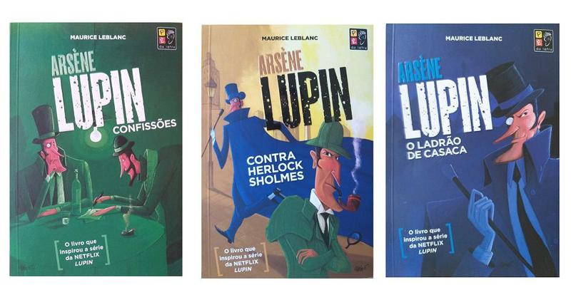 Imagem de 3 Livros Arséne Lupin Ladrão de Casaca Confissões Herlock - Editora Pé da Letra