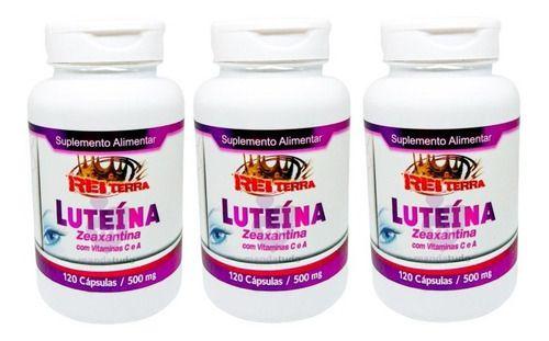 Imagem de 3 Luteína Zeaxantina  + Vitamina A e C 500mg 120 Cápsulas