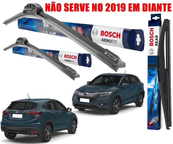 Imagem de 3 palheta limpador parabrisa ORIGINAL Bosch Honda HRv HR-v 2015 2016 2017 2018/2018(NAO SERVE NO 2019 2020 2021)