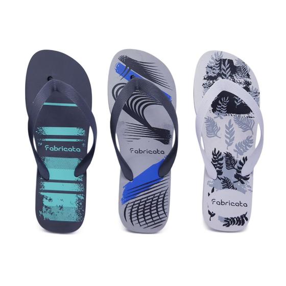 Imagem de 3 Pares Chinelo Masculino Top Adulto Sandália Estampado K38