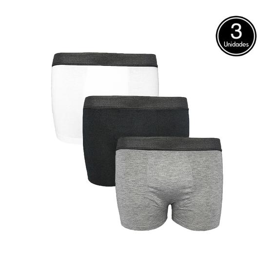 Imagem de 3 Peças Cueca Sortida C5 Boxer De Algodão