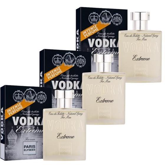 Imagem de 3 Perfumes Vodka Extreme Paris Elysees Mas.Revenda Original