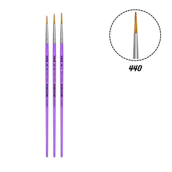 Imagem de 3 Pincel Tigre 440-3/0 Redondo Liner Síntetico 