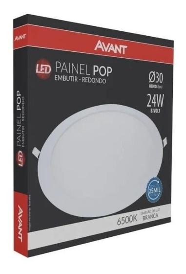 Imagem de 3 Plafon Painel Led Redondo Embutir 25w 6500k Slim 30cm