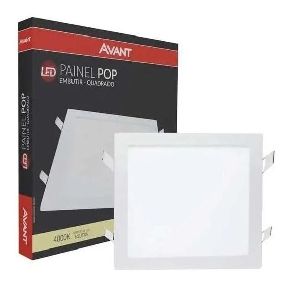 Imagem de 3 Plafon Painel Quadrado Led Embutir 24w Branco Neutro 4000k