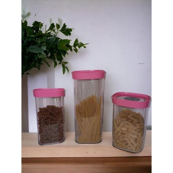3 Potes Herméticos Armazenamento Alimentos Empilhaveis Organização na Geladeira-pode ir lava-louça - Helsim Imagem de 3 Potes Herméticos Armazenamento Alimentos Empilhaveis Organização na Geladeira-pode ir lava-louça
