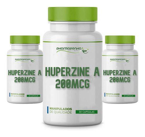 Imagem de 3 Potes Huperzine A 200mcg 30 Cápsulas