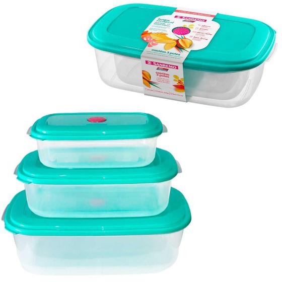 3 potes plástico Sanremo mantimentos frutas marmita vasilha freezer microondas tupperware tapuer Menor preço em 3 potes plástico Sanremo mantimentos frutas marmita vasilha freezer microondas tupperware tapuer