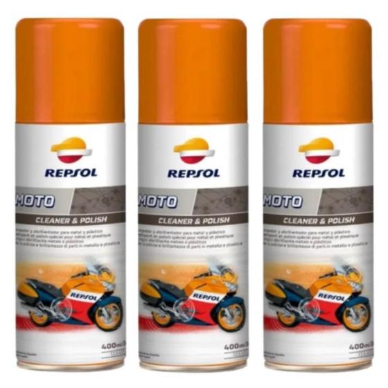 Imagem de 3 Repsol Moto Cleaner & Polish Limpeza A Seco 400ML