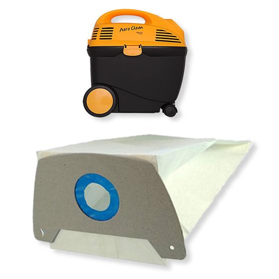 Imagem de 3 Sacos Refil Coletor de Papel Descartável Para Aspirador Wap Aero Clean Cartucho Bag Amarelo