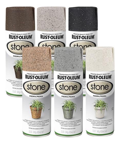 Imagem de 3 Spray Efeito Pedra Decorativo Rust Oleum - Escolha A Cor