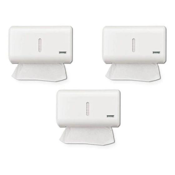 Imagem de 3 Suporte P Papel Toalha De Parede Academias Compacto Branco - Premisse