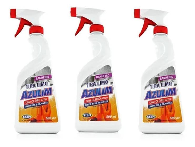 Imagem de 3 Tira Limo Limpa Box Rejuntes Banheiro Spray Cloro Ativo - START QUÍMICA