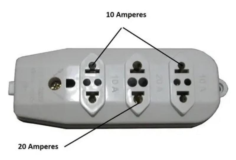 Imagem de 3 Tomada Barra Tripla - 3 Saídas 10a 20a Branca Mb Extensão